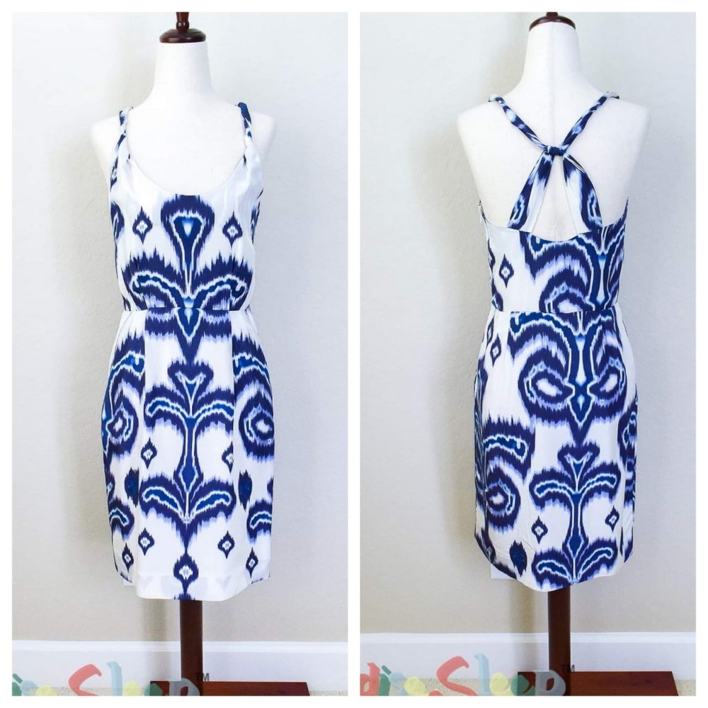 💙 *Banana Republic* Blue Ikat Criss-Cross Dress, size 0